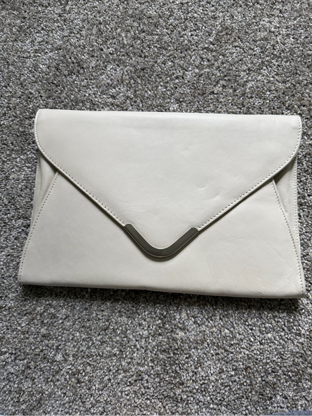 Walter Baker Minimalist White Envelope Clutch Bag
